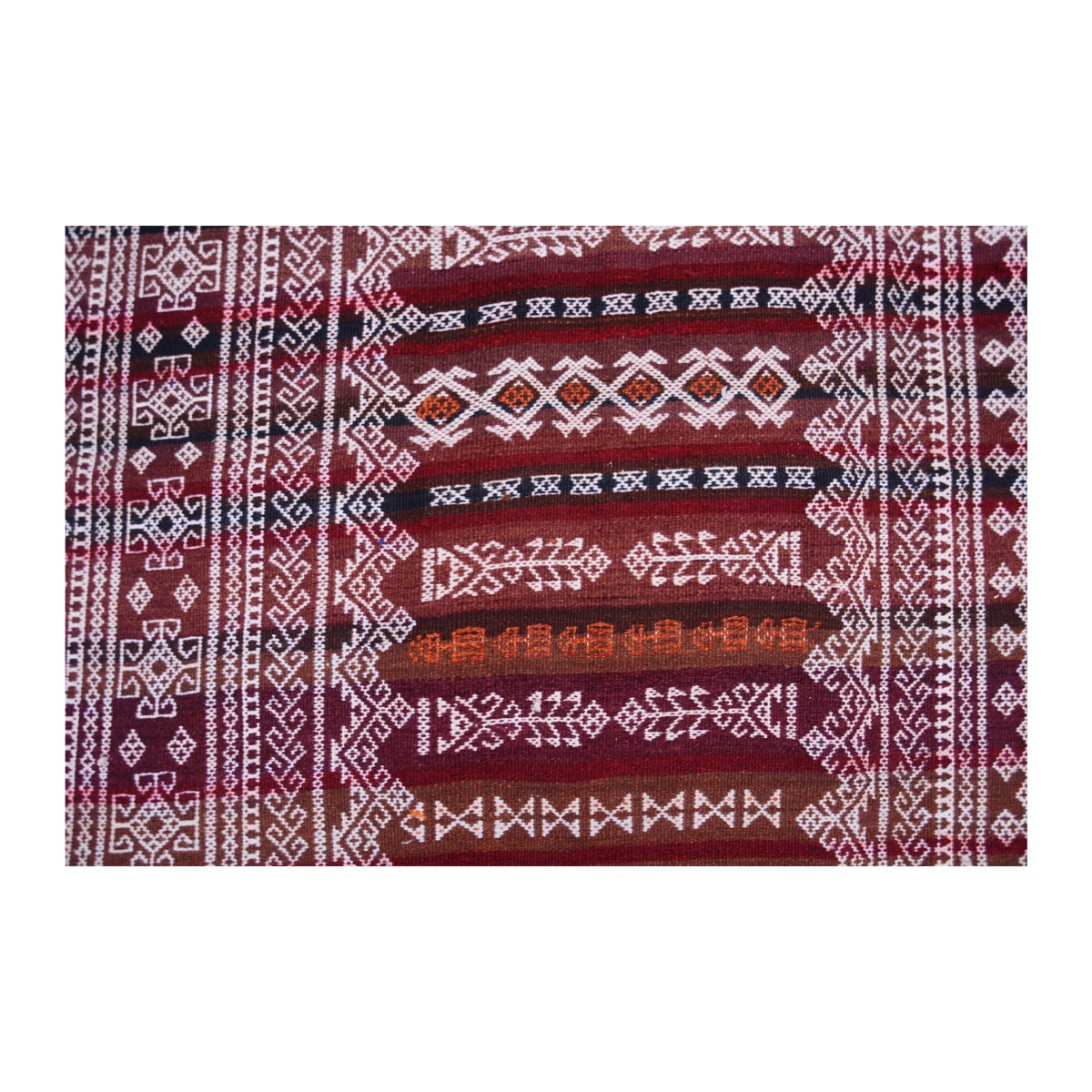Baluch Soumak Dark Tan Vintage Rug