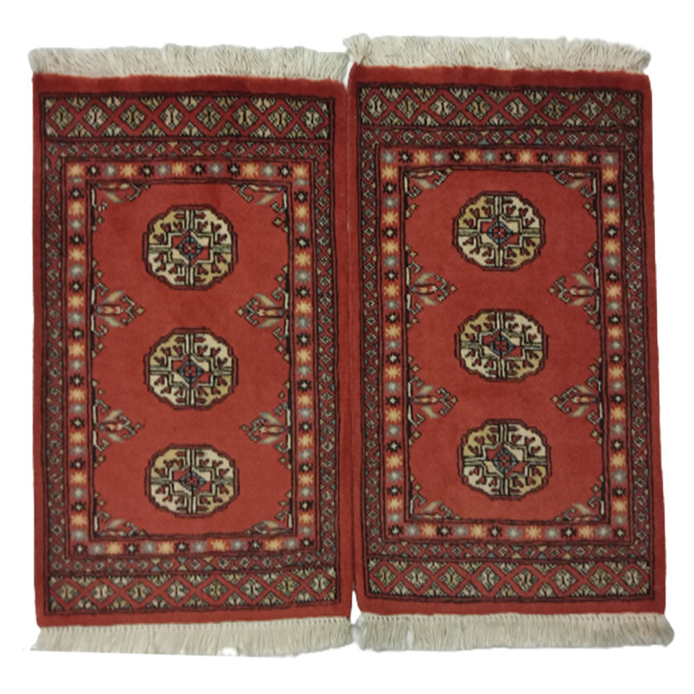 Bokhara Handknotted Vivid Auburn Woolen Mat