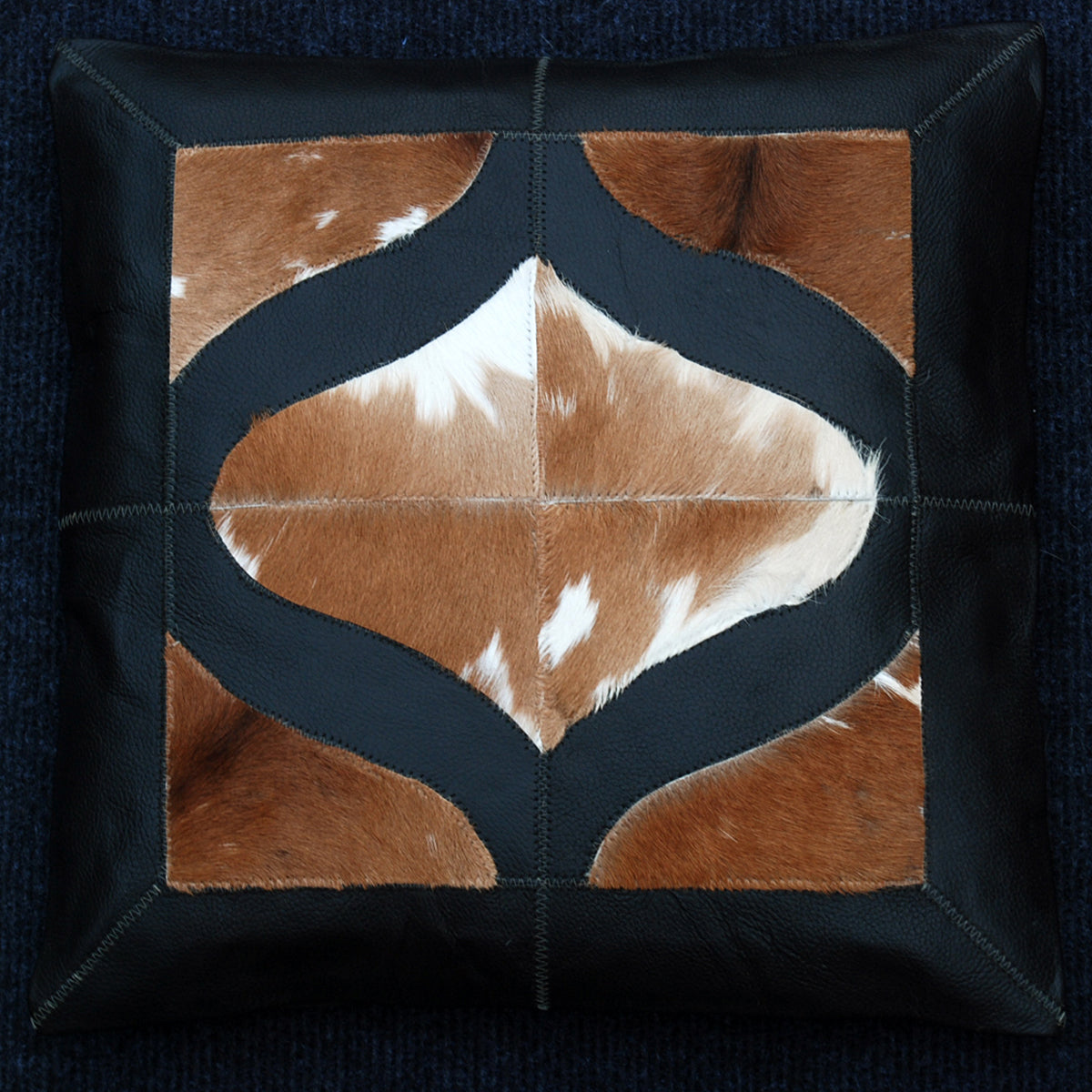 Cowhide Leather Old Copper Cushion Cover