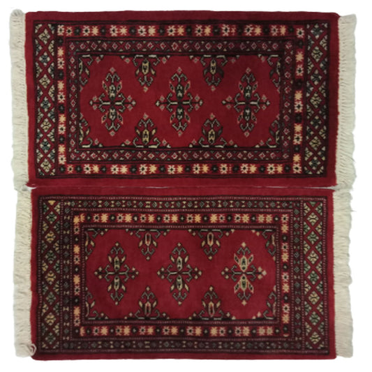 Bokhara Handknotted Persian Plum Woolen Mat
