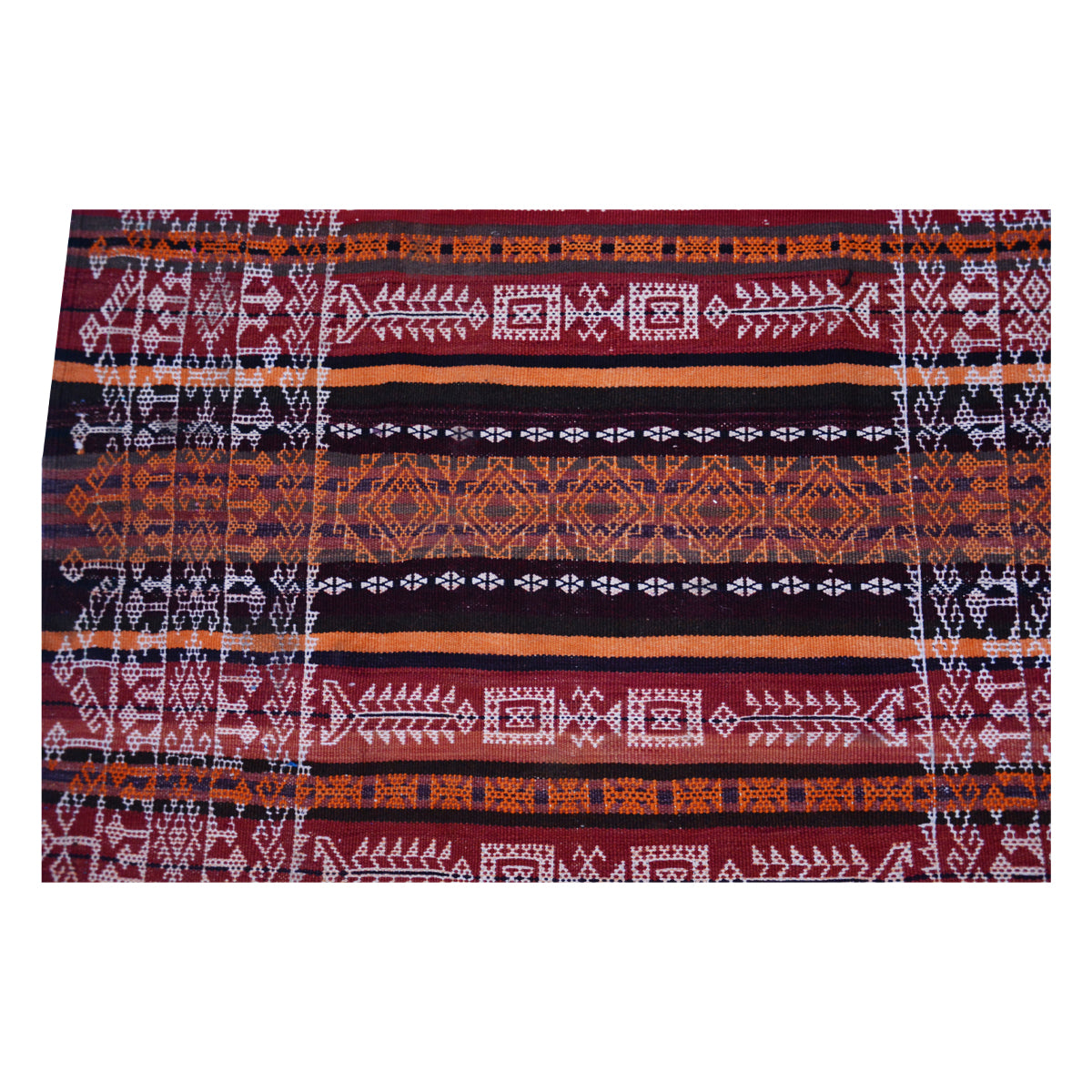 Baluch Soumak Mexican Red Vintage Rug