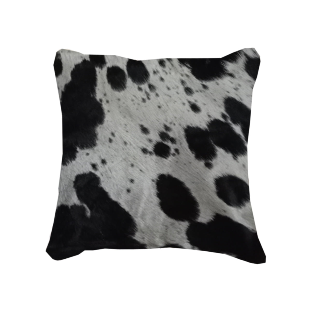 Cowhide Leather Black Cow Cushion Cover