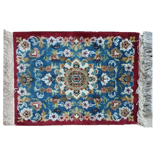 Persian Bokhara Handmade Blue Dianne Woolen Rug